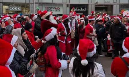 SantaCon bar crawls bring festive chaos to streets worldwide.